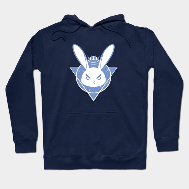 King Bunny - Blue Emblem Hoodie by Skeware